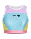 Chiara Ferragni Woman Top Azure Size M Polyamide, Elastane In Blue