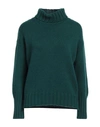 Aragona Woman Turtleneck Emerald Green Size 6 Cashmere