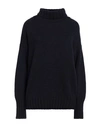 Aragona Woman Turtleneck Navy Blue Size 10 Cashmere