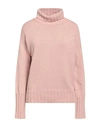 Aragona Woman Turtleneck Blush Size 8 Cashmere In Pink