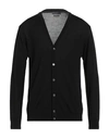 Daniele Fiesoli Man Cardigan Black Size Xl Merino Wool In Green