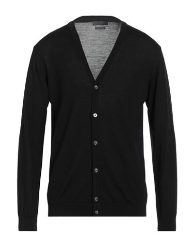 Daniele Fiesoli Man Cardigan Black Size Xl Merino Wool In Green