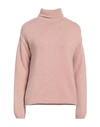 Aragona Woman Turtleneck Blush Size 8 Cashmere In Pink