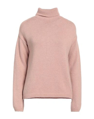 Aragona Woman Turtleneck Blush Size 8 Cashmere In Pink