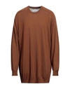 Société Anonyme Man Sweater Camel Size Onesize Virgin Wool In Beige
