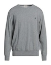Brooksfield Man Sweater Charcoal Size 48 Virgin Wool In Grey