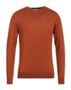 Markup Man Sweater Rust Size S Acrylic, Viscose, Wool In Red