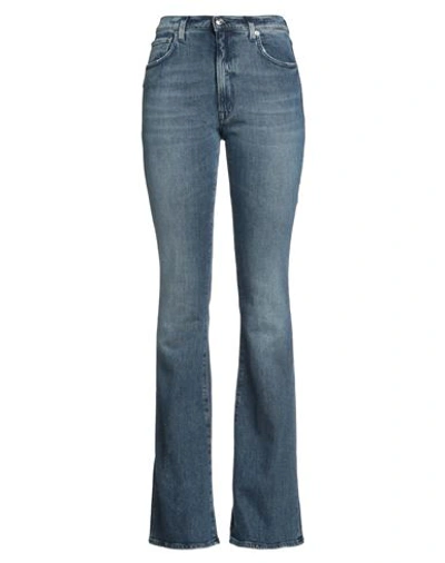 People (+)  Woman Jeans Blue Size 26 Cotton, Elastane