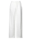 Silvian Heach Woman Pants White Size 10 Polyester, Elastane