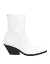 Armani Exchange Woman Ankle Boots White Size 8.5 Soft Leather