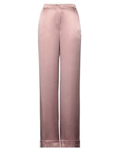 Alberta Ferretti Woman Pants Pastel Pink Size 10 Acetate, Silk