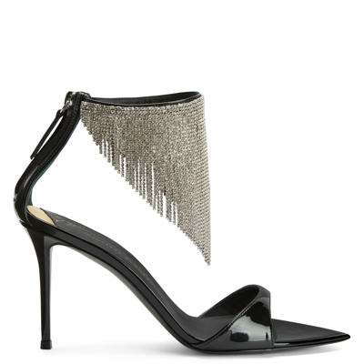 Giuseppe Zanotti Intriigo Crysta Sandals In Black