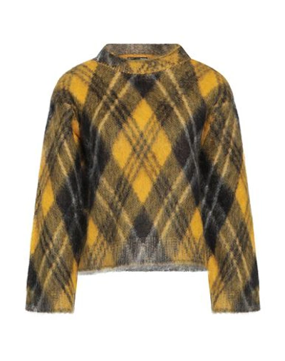 Tessa . Woman Sweater Marigold Size L Mohair Wool, Polyamide, Wool In Yellow