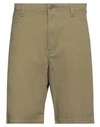 Wrangler Man Shorts & Bermuda Shorts Military Green Size 38 Cotton, Elastane