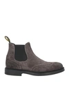 Doucal's Man Ankle Boots Lead Size 12 Soft Leather In Grey