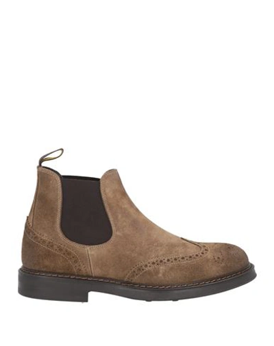 Doucal's Man Ankle Boots Chocolate Brown Size 6 Soft Leather, Elastic Fibres