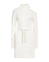 Suoli Woman Mini Dress Cream Size 4 Wool, Viscose, Polyamide, Cashmere In White