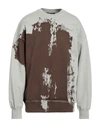 A-cold-wall* Man Sweatshirt Dark Brown Size S Cotton, Elastane
