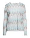 M Missoni Woman Sweater Sky Blue Size L Viscose, Cotton, Wool, Polyamide