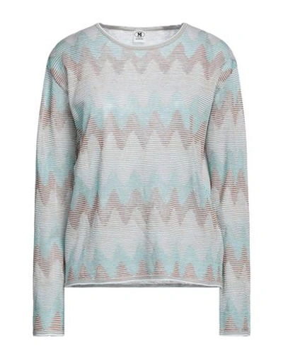 M Missoni Woman Sweater Turquoise Size Xl Viscose, Cotton, Wool, Polyamide In Blue