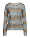 M Missoni Woman Sweater Ocher Size L Viscose, Cotton, Wool, Polyamide In Grey