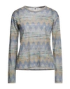 M Missoni Woman Sweater Light Blue Size M Viscose, Cotton, Wool, Polyamide In Beige