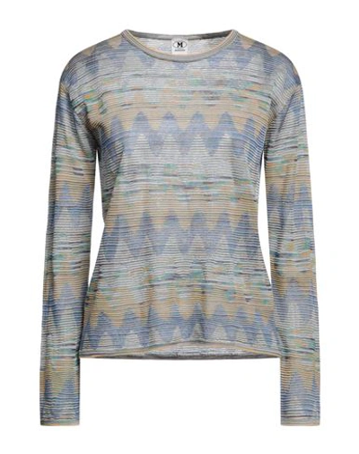 M Missoni Woman Sweater Light Blue Size M Viscose, Cotton, Wool, Polyamide In Beige