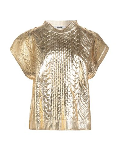 Mauro Grifoni Woman Sweater Gold Size 6 Wool, Polyamide
