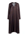 Jucca Woman Midi Dress Cocoa Size 8 Viscose In Brown