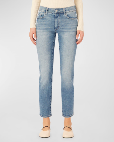 Dl1961 Mila Cigarette Mid-rise Ankle Jeans In Breakwater