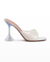 Amina Muaddi Lupita Glass Slide Sandals In Transparent