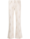 FORTE FORTE EMBROIDERED-DESIGN STRAIGHT-LEG TROUSERS