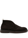 OFFICINE CREATIVE LOW-TOP LACE-UP SUEDE BOOTS