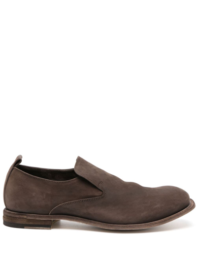 Officine Creative Durga 003 Panelled Leather Loafers In Brown