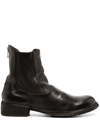 OFFICINE CREATIVE ROUND-TOE LEATHER BOOTS