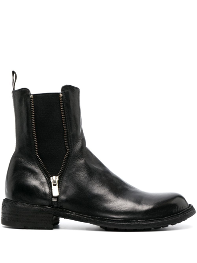 Officine Creative Legrand 226 Leather Ankle Boots In Black