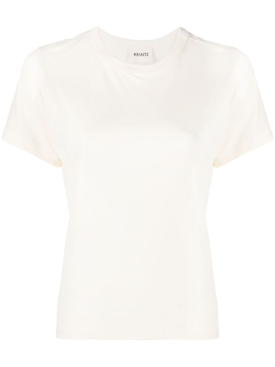 Khaite Emmylou Classic Tee Shirt In Neutrals