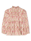 IL GUFO FLORAL-PRINT FRILLED BLOUSE