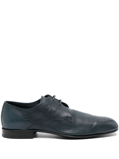 Officine Creative Harvey 002 Leather Derby Shoes In Blue