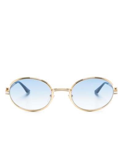 Casablanca Oval-frame Sunglasses In Gold