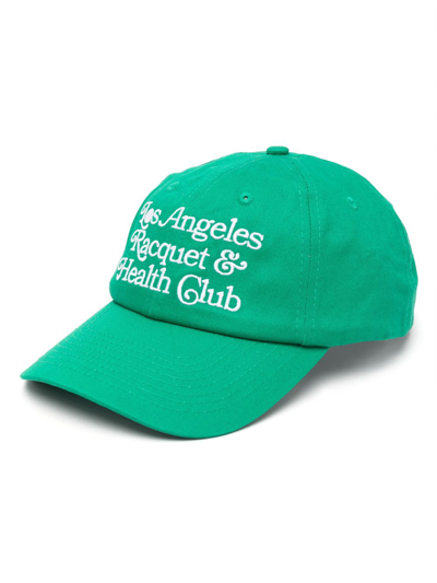 Sporty And Rich Embroidered-logo Cotton Baseball Cap In Green