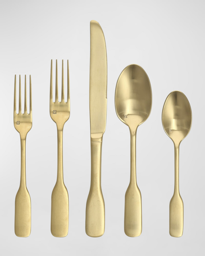 Fortessa Ashton Brushed Gold 20-piece Flatware Set
