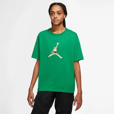 Jordan Womens  Gf Short Sleeve Gfx T-shirt In Lucky Green/multi