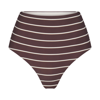 Anemos The High-waist Bikini Bottom In Espresso Odd Stripes In Espresso Odd Stripe