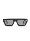 Alexander Mcqueen Square-frame Recycled Acetate Sunglasses In Black