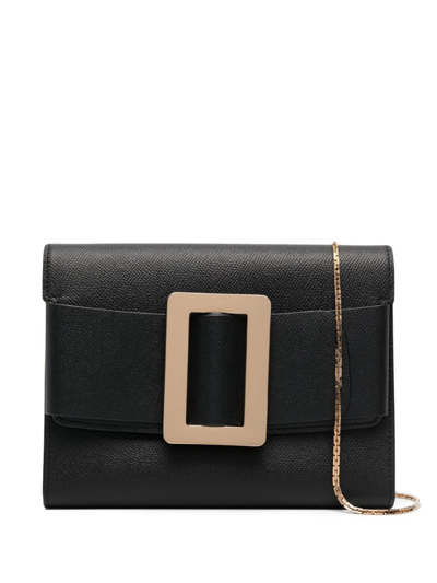 Boyy Buckle Travel Case Epsom Leather Handbag In Black