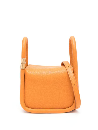 Boyy Wonton 20 Pebble Leather Handbag In Naranja