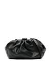 Fabiana Filippi Clasp-fastening Leather Shoulder Bag In Black