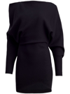 Khaite Juniper Draped Minidress In Black
