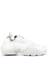 Lanvin Flash-x Mesh Upper Sneakers With Textured Panels In 00 White
